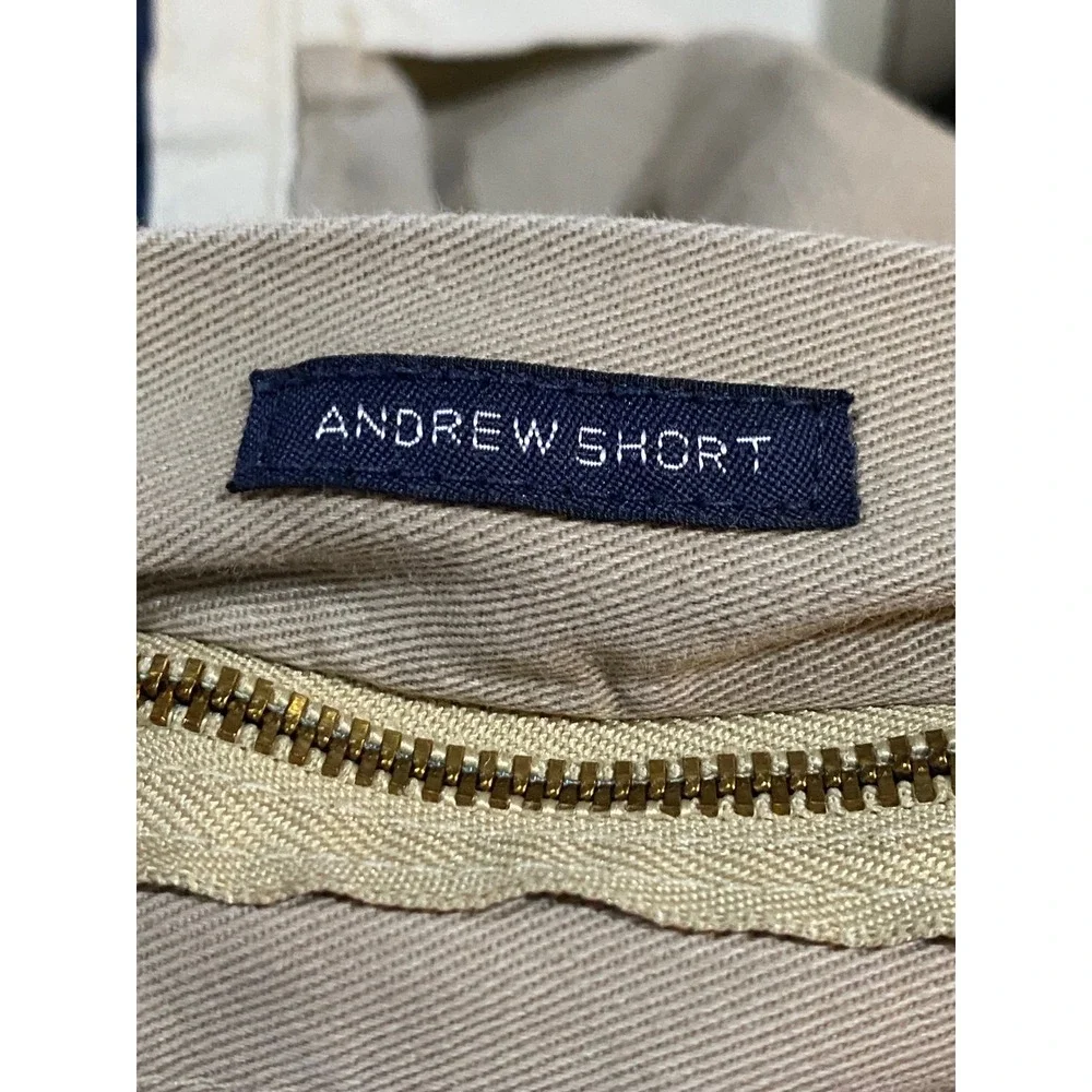 Polo Ralph Lauren Andrew Short Mens 42 Khaki Tan Pleated Chino Twill‎